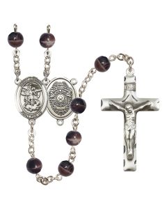 Saint Michael the Archangel/Poiceman R6004-8076--13 7mm Rosary