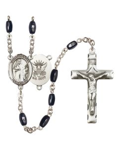 Saint Brendan the Navigator/Navy R6005-8018--6 8x5mm Rosary