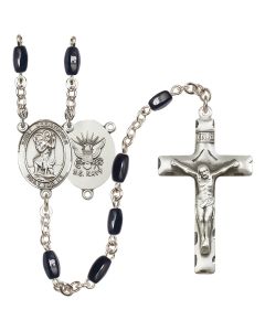 Saint Christopher/Navy R6005-8022--6 8x5mm Rosary