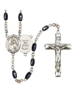 Saint Joan of Arc/Navy R6005-8053--6 8x5mm Rosary