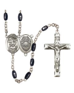 Saint Michael the Archangel/Poiceman R6005-8076--13 8x5mm Rosary