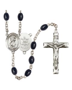 Saint Christopher/Army R6006-8022--2 8x6mm Rosary