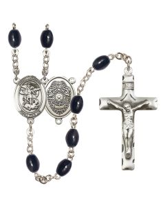 Saint Michael the Archangel/Poiceman R6006-8076--13 8x6mm Rosary
