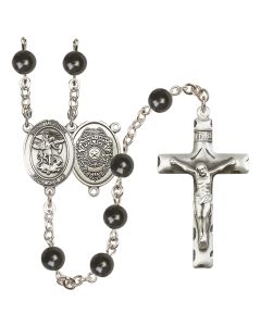 Saint Michael the Archangel/Poiceman R6007-8076--13 7mm Rosary