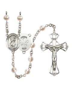 Saint Christopher/National Guard R6011-8022--5 6mm Rosary