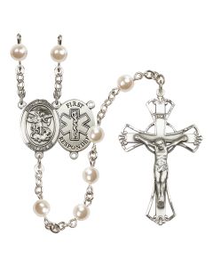 Saint Michael the Archangel/1st Responders R6011-8076--11 6mm Rosary