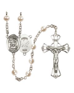 Saint Michael the Archangel/National Guard R6011-8076--5 6mm Rosary
