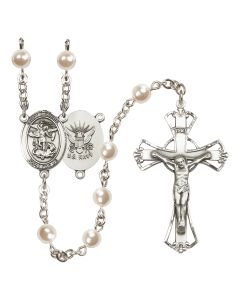 Saint Michael the Archangel/Navy R6011-8076--6 6mm Rosary