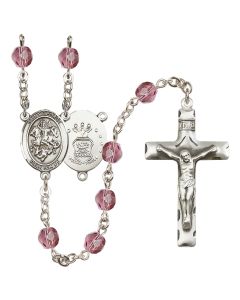 Saint George / Air Force R6013-8040--1 6mm Rosary Available in 12 colors