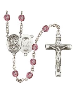Saint George / Nat'l Guard R6013-8040--5 6mm Rosary Available in 12 colors
