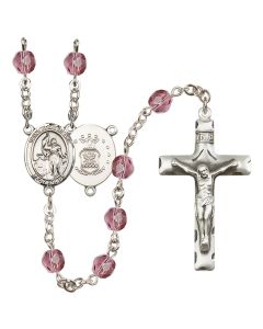 Saint Joan of Arc / Air Force R6013-8053--1 6mm Rosary Available in 12 colors