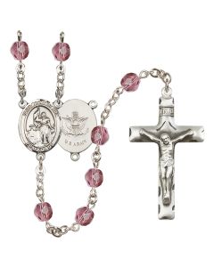 Saint Joan of Arc / Army R6013-8053--2 6mm Rosary Available in 12 colors