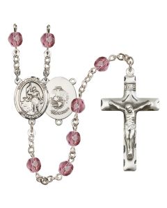 Saint Joan of Arc / Marines R6013-8053--4 6mm Rosary Available in 12 colors