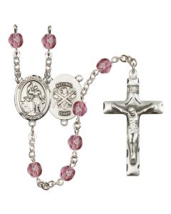 Saint Joan of Arc / Nat'l Guard R6013-8053--5 6mm Rosary Available in 12 colors