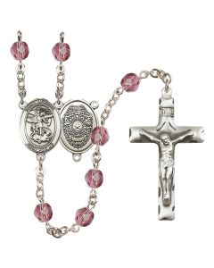 Saint Michael the Archangel/Policeman R6013-8076--13 6mm Rosary Available in 12 colors