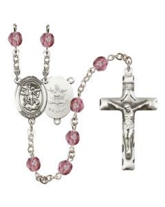 Saint Michael / Army R6013-8076--2 6mm Rosary Available in 12 colors