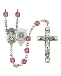 Saint Michael / Coast Guard R6013-8076--3 6mm Rosary Available in 12 colors