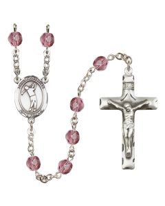 Saint Sebastian/Golf R6013-8162 6mm Rosary Available in 12 colors