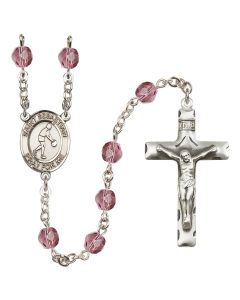 Saint Sebastian/Basketball R6013-8163 6mm Rosary Available in 12 colors