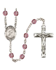 Saint Sebastian/Soccer R6013-8164 6mm Rosary Available in 12 colors
