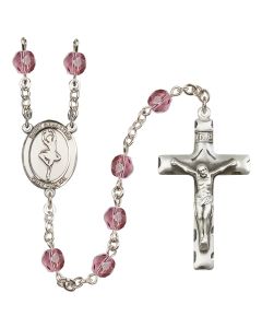 Saint Sebastian/Dance R6013-8173 6mm Rosary Available in 12 colors