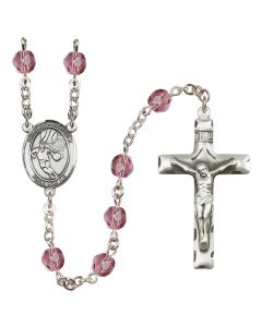 Saint Christopher/Basketball R6013-8502 6mm Rosary Available in 12 colors