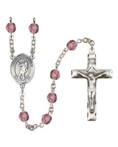 Saint Christopher/Lacrosse R6013-8516 6mm Rosary Available in 12 colors