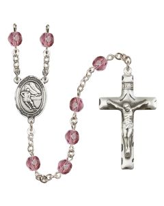 Saint Sebastian / Hockey R6013-8604 6mm Rosary Available in 12 colors