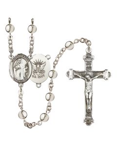 Saint Brendan the Navigator/Navy R6014-8018--6 6mm Rosary