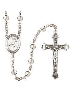 Saint Sebastian/Figure Skating R6014-8177 6mm Rosary