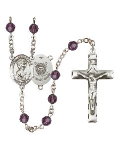 Saint Christopher / Coast Guard R9400-8022--3 6mm Rosary Available in 12 colors