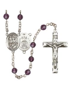 Saint George / Air Force R9400-8040--1 6mm Rosary Available in 12 colors