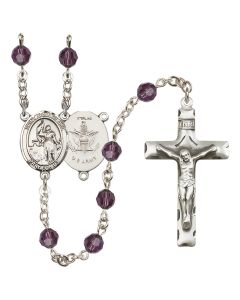 Saint Joan of Arc / Army R9400-8053--2 6mm Rosary Available in 12 colors