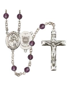 Saint Joan of Arc /Coast Guard R9400-8053--3 6mm Rosary Available in 12 colors