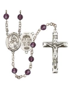 Saint Joan of Arc / Nat'l Guard R9400-8053--5 6mm Rosary Available in 12 colors