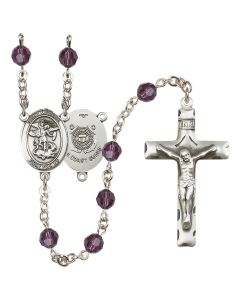 Saint Michael / Coast Guard R9400-8076--3 6mm Rosary Available in 12 colors