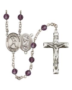 Saint Christopher/Football R9400-8151 6mm Rosary Available in 12 colors