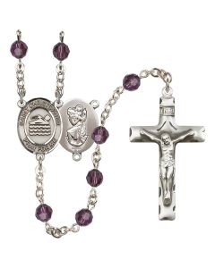 Saint Christopher/Swimming R9400-8157 6mm Rosary Available in 12 colors
