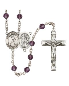 Saint Sebastian/Football R9400-8161 6mm Rosary Available in 12 colors