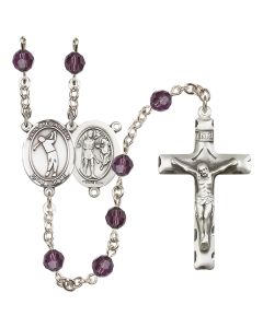 Saint Sebastian/Golf R9400-8162 6mm Rosary Available in 12 colors