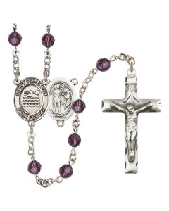 Saint Sebastian/Swimming R9400-8167 6mm Rosary Available in 12 colors