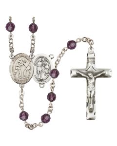Saint Sebastian/Wrestling R9400-8171 6mm Rosary Available in 12 colors