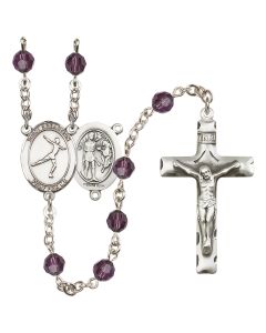 Saint Sebastian/Figure Skating R9400-8177 6mm Rosary Available in 12 colors