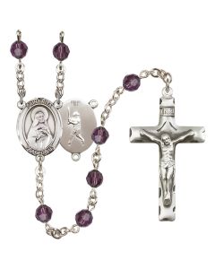 Saint Rita / Baseball R9400-8181 6mm Rosary Available in 12 colors