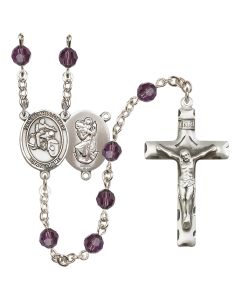 Saint Christopher/Motorcycle R9400-8185 6mm Rosary Available in 12 colors