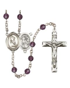 Saint Sebastian / Rugby R9400-8187 6mm Rosary Available in 12 colors