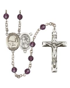 Saint Sebastian / Fishing R9400-8188 6mm Rosary Available in 12 colors