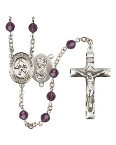 Saint Christopher / Field Hockey R9400-8195 6mm Rosary Available in 12 colors