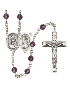 Saint Sebastian / Motorcycle R9400-8197 6mm Rosary Available in 12 colors