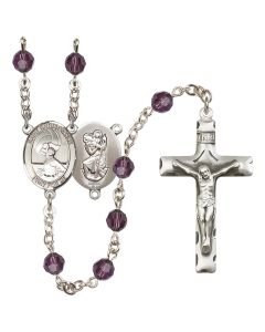 Saint Christopher/Water Polo Women R9400-8199 6mm Rosary Available in 12 colors